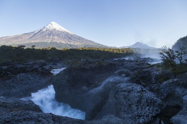 Petrohué Waterfalls And Osorno