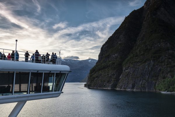 Cruising Down Geirangerfjord On The Crown Princess