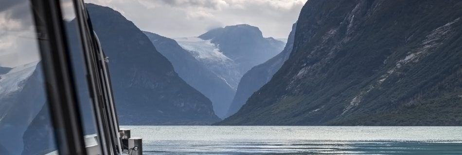 Boat On Lovatnet Lake, Norway