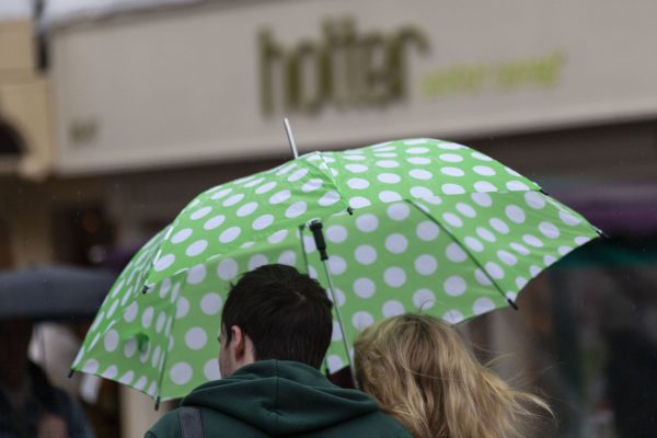 Green Dotted Umbrella